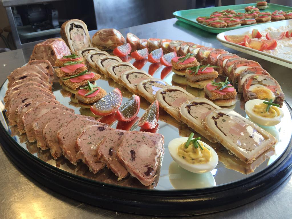 MichaelJuarez's tweet photo. Photos from Garde Manger Class some canapés and Terrines/pate's that we were doing for buffet today @SAITPolytechnic http://t.co/9FX4v1bqBo