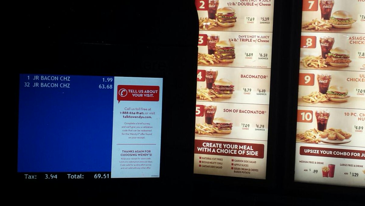 HunterMcHunts's tweet photo. Told my date she could get anything she wanted, her order was bigger than mine... #fpsse #wendys #swanky http://t.co/EsFx8LWoVG