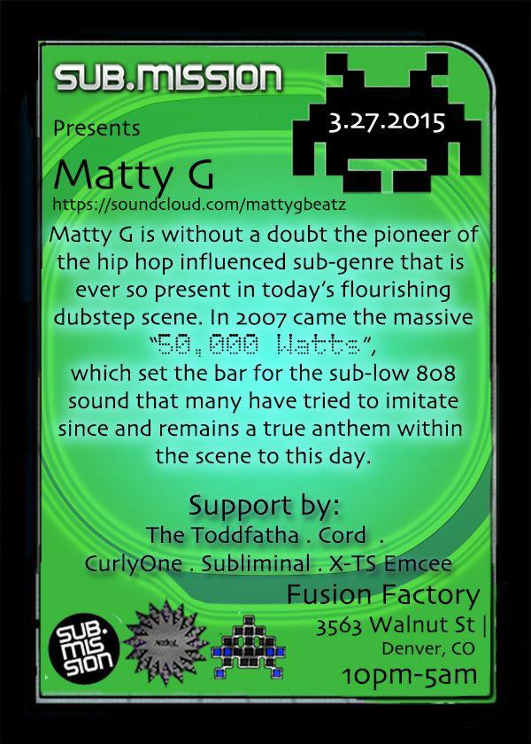 cord_music's tweet image. Tomorrow! #FusionFactory #MattyG @subdotmission @DenverDubstep @subliminal64 @djcurlyone @Odd_ity @X_TS987