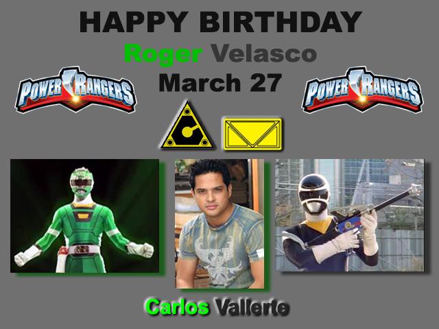 Happy Advance Bday to Roger Velasco who played Carlos the Green/Black Ranger in Turbo & In Space 