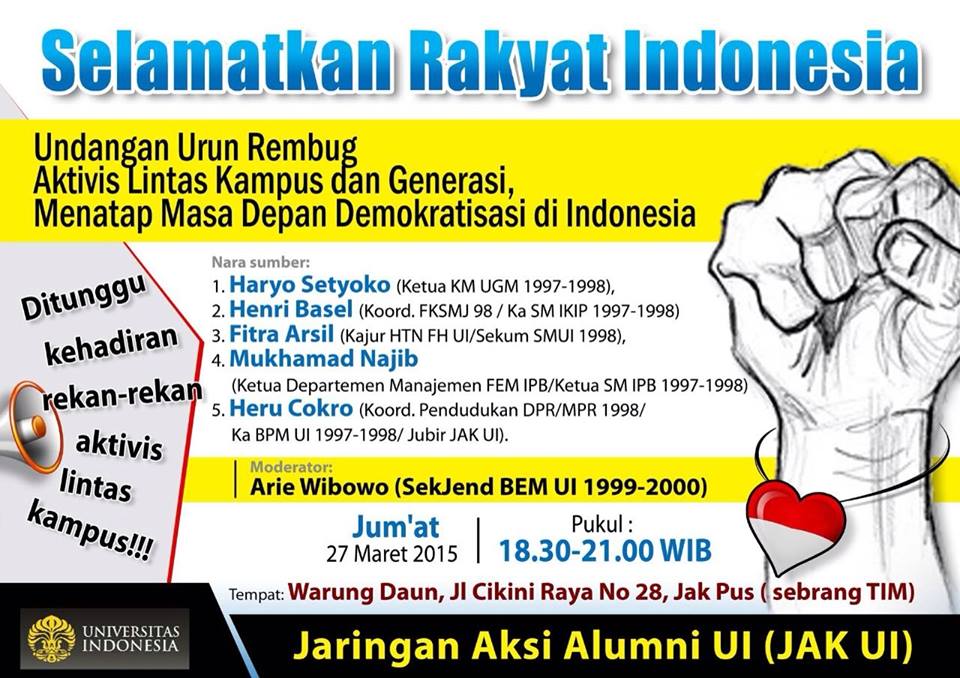 Suara_98's tweet photo. Gerakan kami adalah gerakan kelas menengah untuk #SelamatkanRakyat http://t.co/QHZLlj5LIE