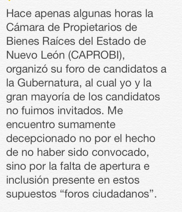 HumbertoGzzNL's tweet photo. Sufrimos discriminación por parte de la #CAPROBI. #DebateSinDiscriminación @jesusortegam @acostanaranjo @NvaIzq http://t.co/6TCyryEO5N