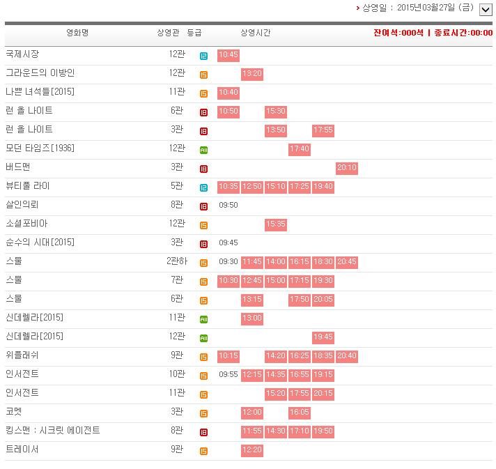 : 상영시간표 : 여러분! 불금~예~!!불금영화! 달려보시는거어떠세요! #스물 #인서전트 #코멧 #뷰티플라이 까지! 개봉★ 화려한 영화라인업이 있으니!...