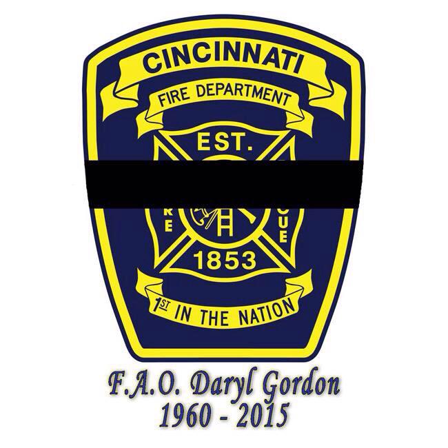 Thoughts and prayers for the family of Daryl Gordon and the Cincinnati Fire Department.