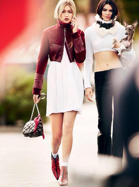postbadhadids's tweet photo. Gigi Hadid &amp; Kendall Jenner For Vogue http://t.co/uw7nWdBREW