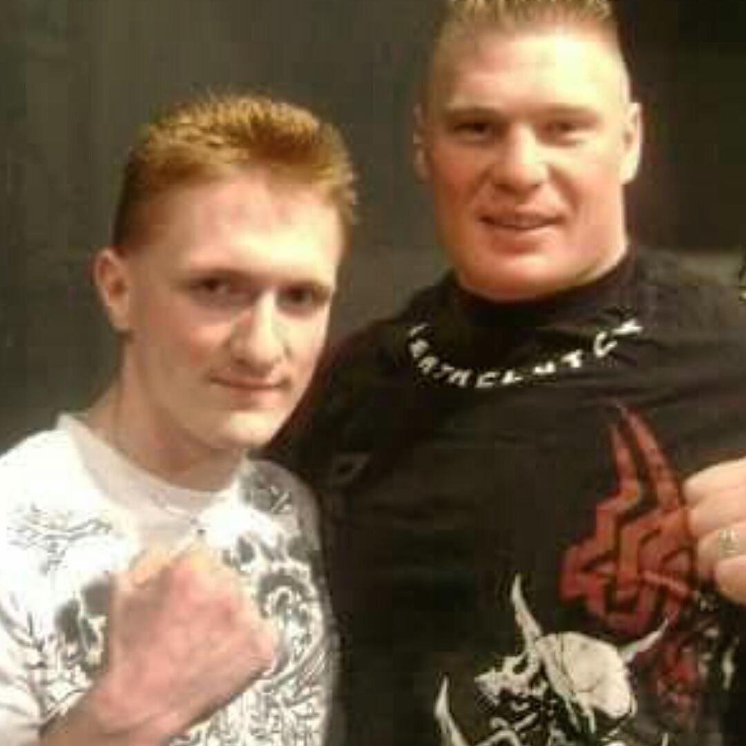 theirondemon's tweet image. #ThrowbackThursday #TBT Young #IronDemon and #BrockLesnar @HeymanHustle
