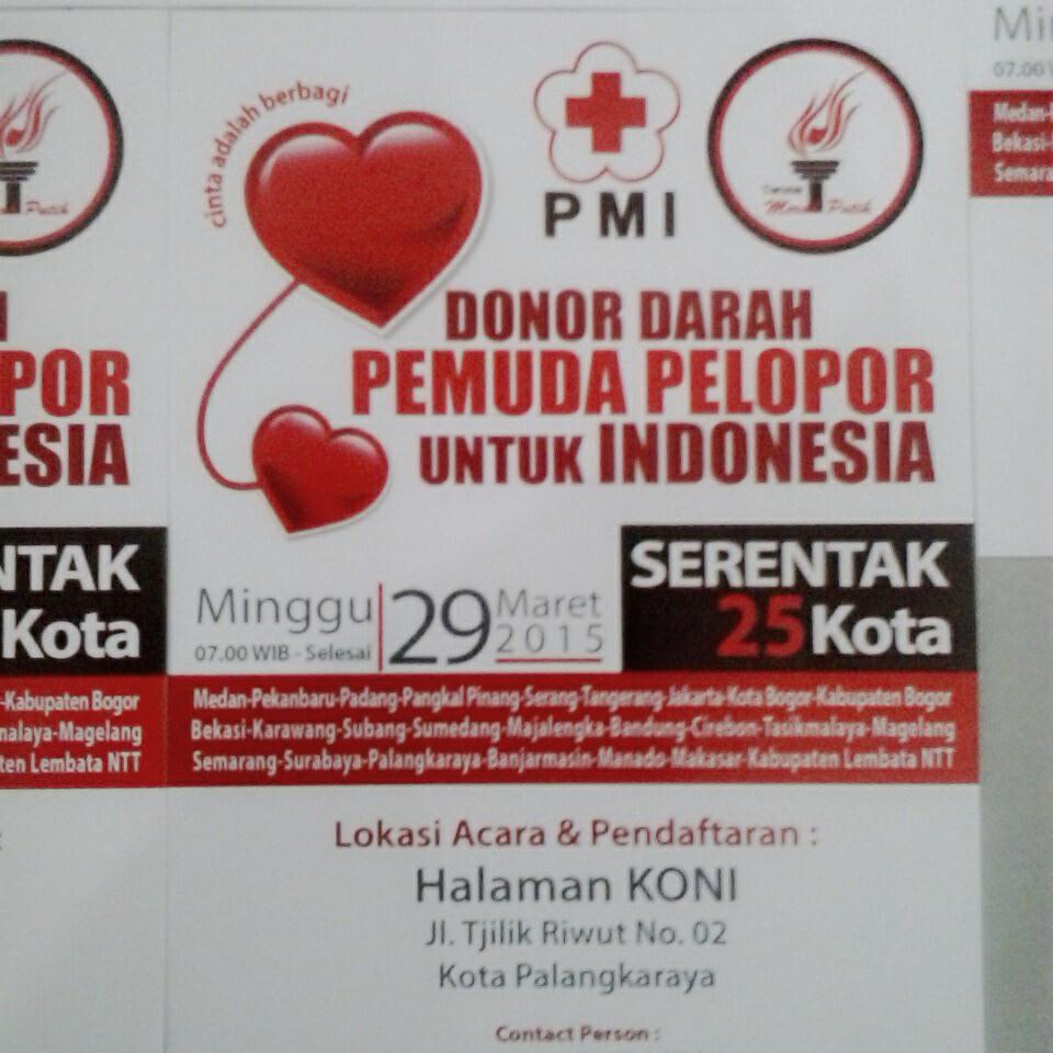 UTDPalangkaraya's tweet photo. SERENTAK DI 25 KOTA, Minggu 29 Maret 2015, Donor Yuk! @EvellaFm @kalaweit991FM @infoPLK @Info_Kalteng @KsrMarkasPky http://t.co/LjESHfTw5j