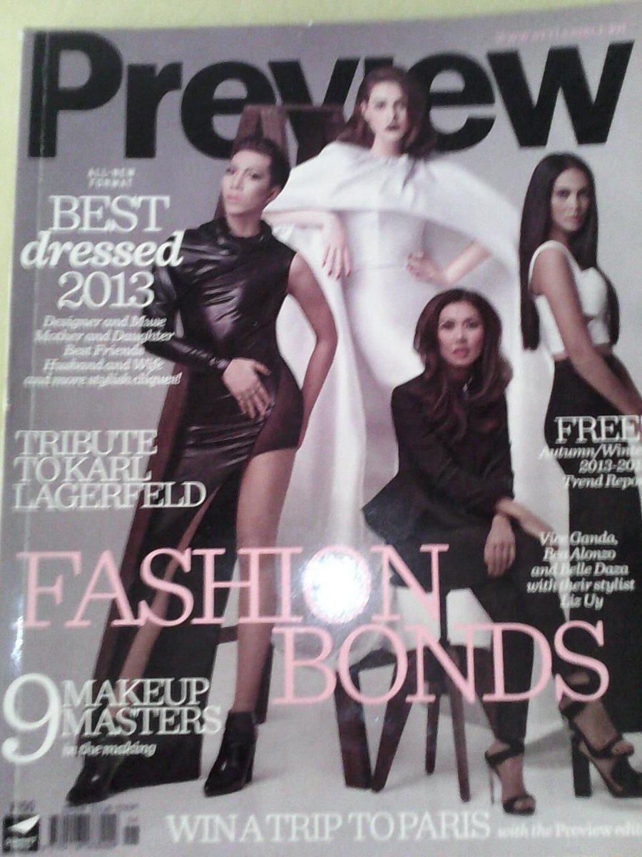 vicejhee's tweet photo. yesterday at dental clinic i saw this magazine .. that models was so gergeous.. :D @vicegandako @lizzzuy #Preview2013 http://t.co/TT5qxg1Dse
