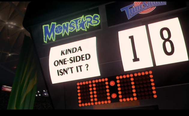 CBSSports's tweet photo. A ray of light for West Virginia fans.

This was the ACTUAL score at halftime of the Tune Squad/Monstars classic. http://t.co/bH8Knhujtg