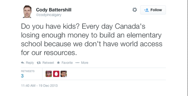 martynschmoll's tweet photo. @codyincalgary Speaking of fear-mongering - good job yourself… #oilsands #cdnpoli #EconomicApocalypse @mikehudema http://t.co/3ZMjca5LP5