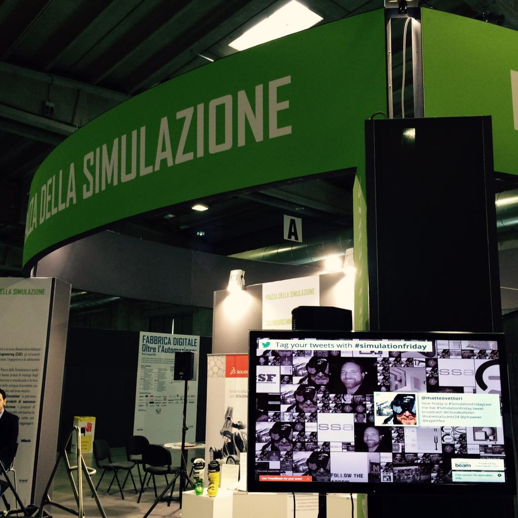 Lorebergo's tweet photo. #SimulationFridayLive is ALIVE!!! #simulationfriday #SimulationSquare @MECSPE @eFEMsrl http://t.co/cuocrRQhh1