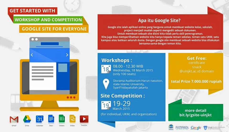 Segera kunjungi bit.ly/gsite-uinjkt dan buka tab repository untuk mendownload panduan buat site dan perlombaan :)