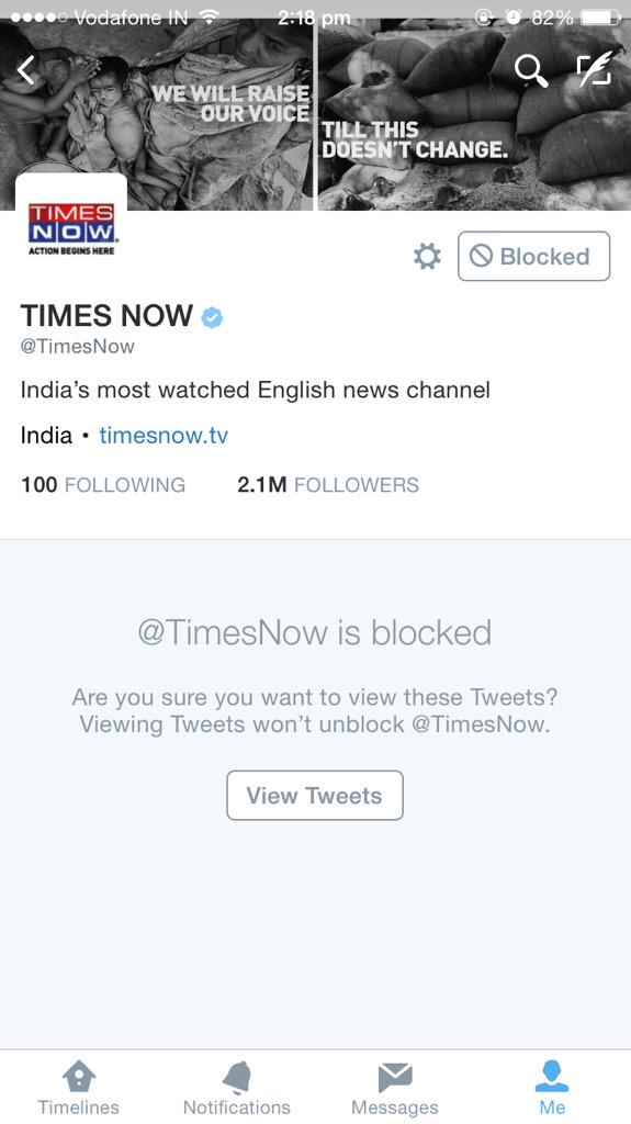 prachi2509's tweet photo. #ShameOnTimesNow blocked! http://t.co/syuKIqYtaS