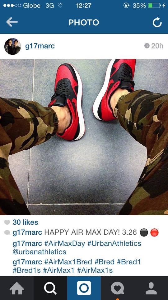 urbanathletics's tweet photo. See you Marc Gascon (@g17marc) with your AM1 Bred in Urban Athletics!
You have P10000 GCs to burn.
#IGWinner http://t.co/JEWy5MYAQh