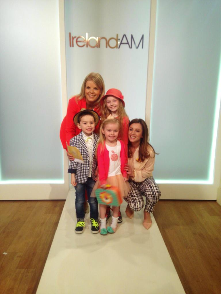 ArnottsDublin's tweet photo. A morning of children's fashion on @IrelandAMTV3 ahead of #childrensfashionweekend this weekend!! #arnottskidsrule http://t.co/OclnrJvFcI