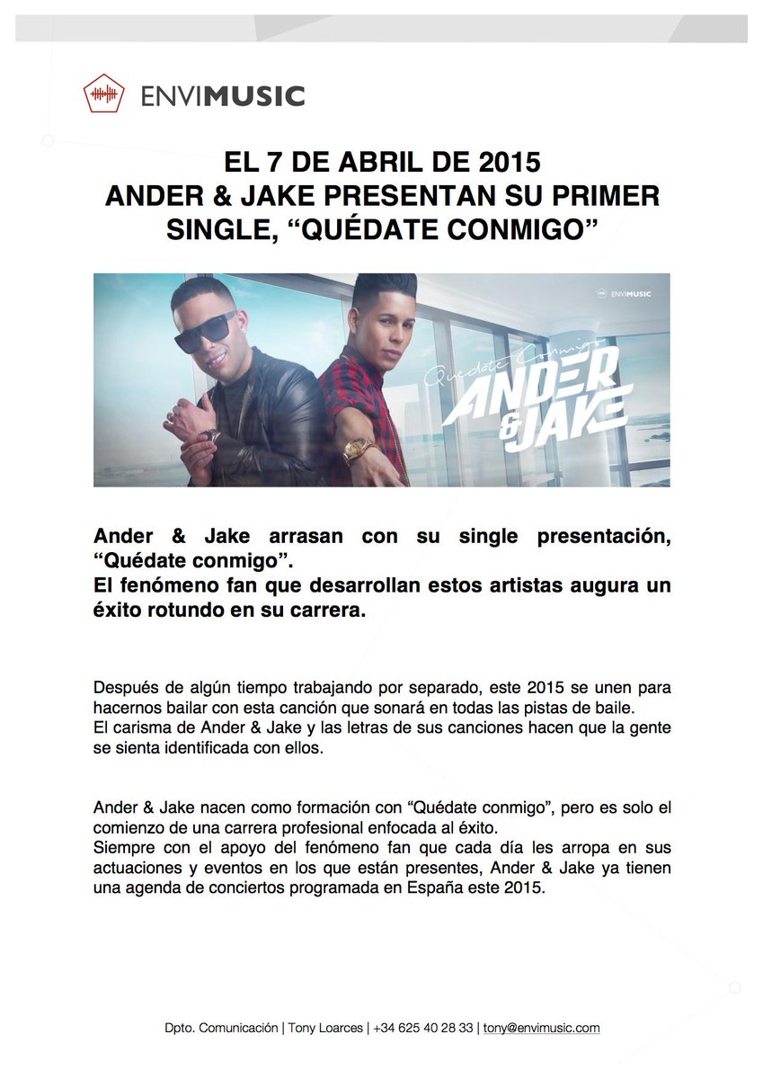 Ya tenemos fecha de lanzamiento de nuestro primer single #QuedateConmigo el 7 de Abril en todas las tiendas digitales