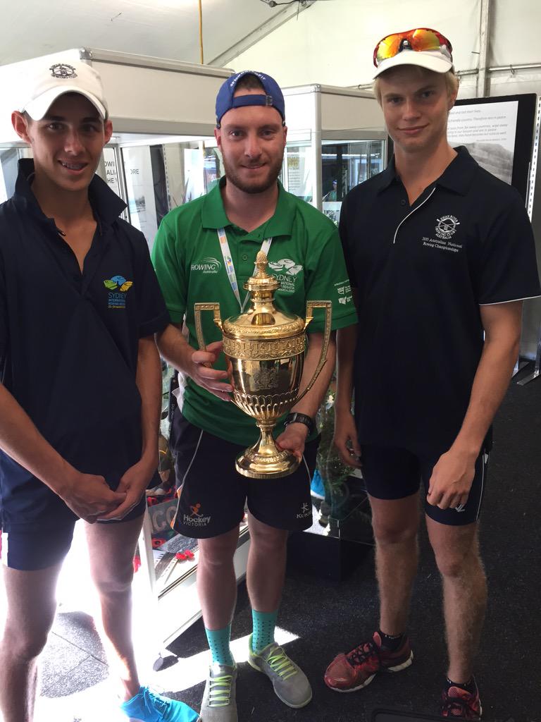 RowingAust's tweet photo. Two very happy schoolboys all the way from WA #futurestars #SIRR15 #bepartofit http://t.co/8ibvxezfPV