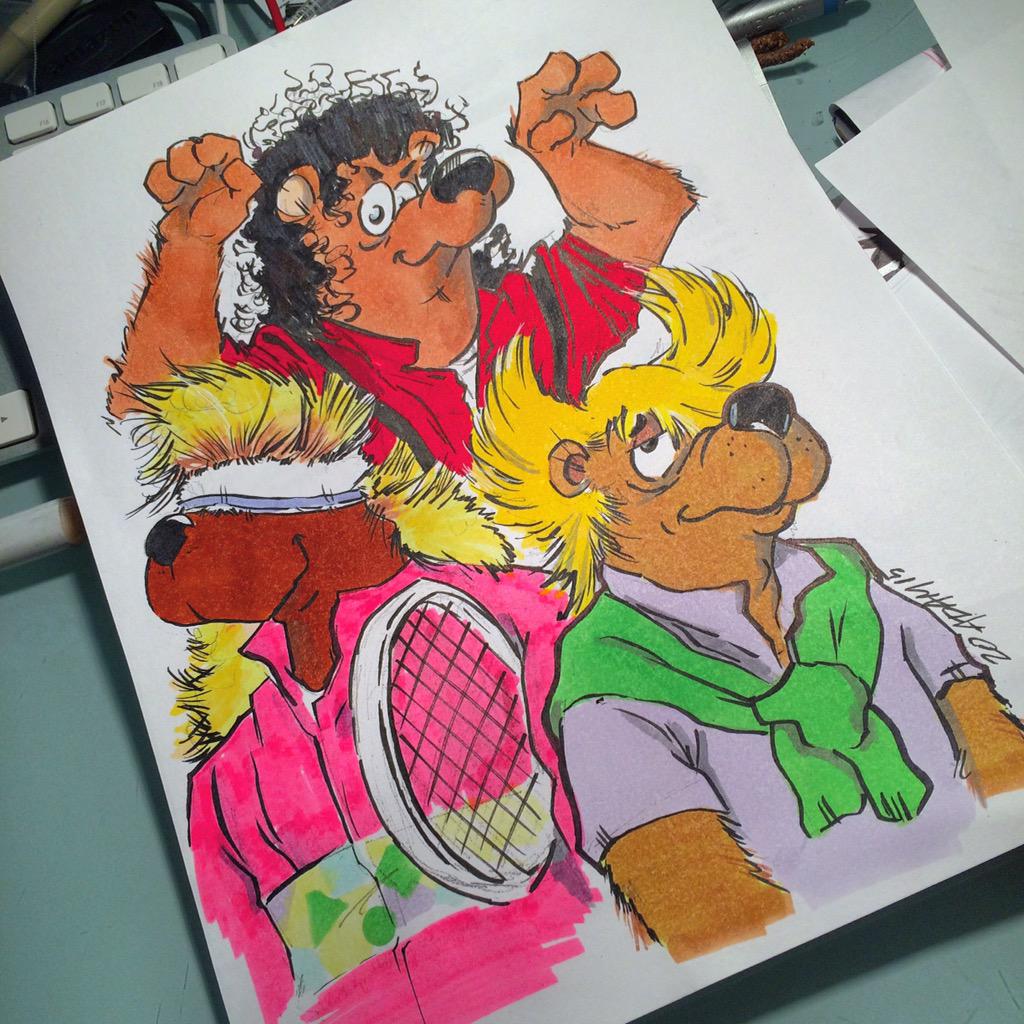1800getatom's tweet photo. #hairbears bringing an updated look #bad80shair @KuretakeZIG_USA #DrawKuretake http://t.co/eEYXbgTY0f
