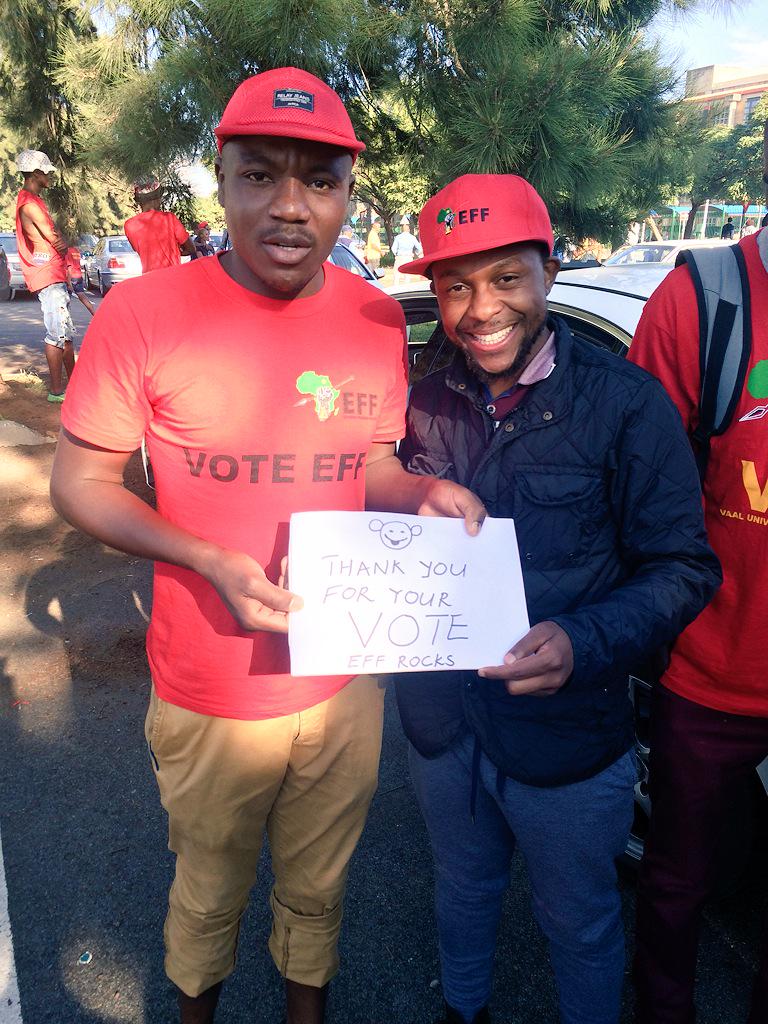 MbuyiseniNdlozi's tweet photo. VUT thank you for your votes... #Asijiki #EFFRocks http://t.co/Y7cK2tUCUS