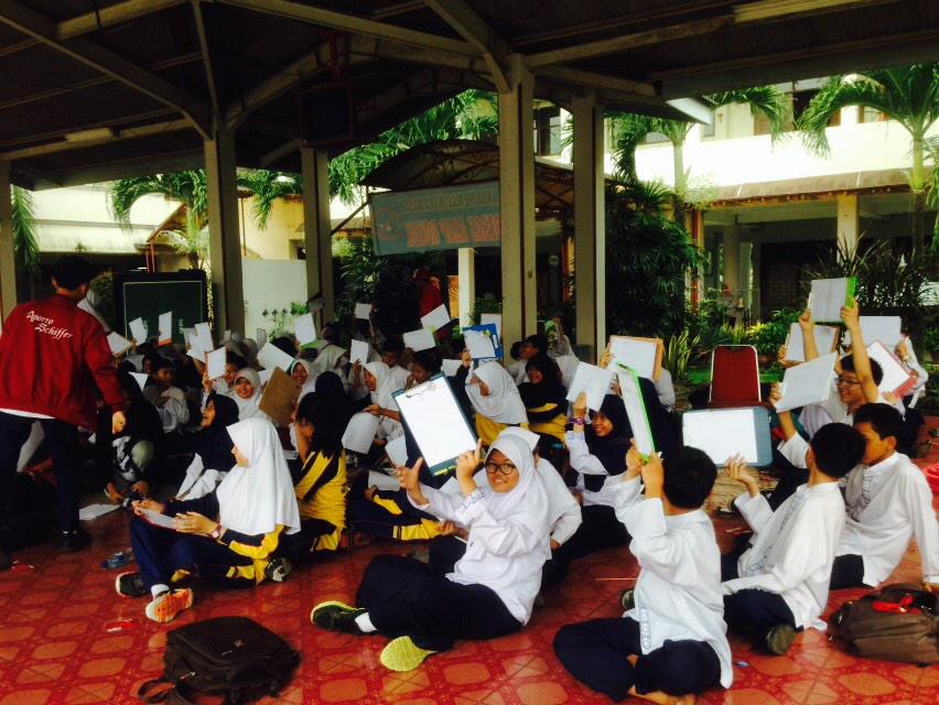 Hai dari peserta Telkomsel yang diadakan hari ini di SMPN 3 Depok!:D