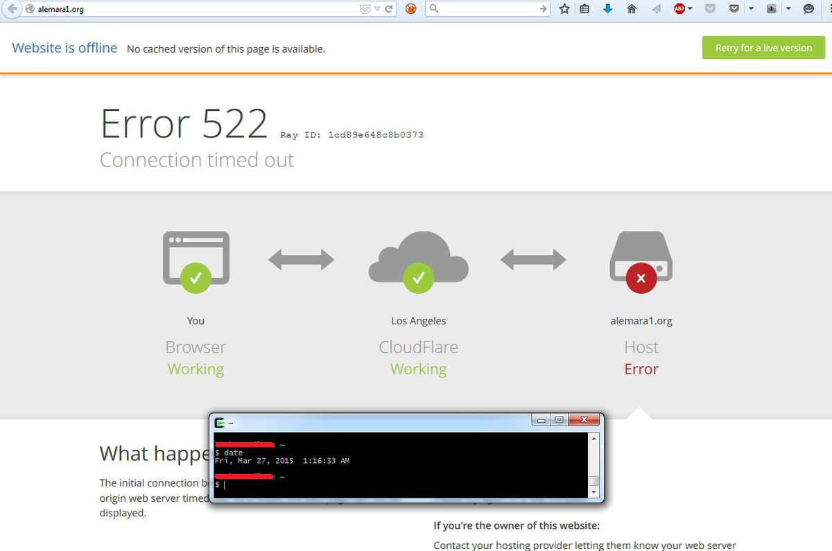 _d3f4ult's tweet photo. Woops there go another one lol Sry @CloudFlare​ hhhhhhh 😂😂😂
http://t.co/XWamxCtc0F #TANGODOWN
#OpTerror4ISIS
#Anonsec http://t.co/Oe05Df8cDd