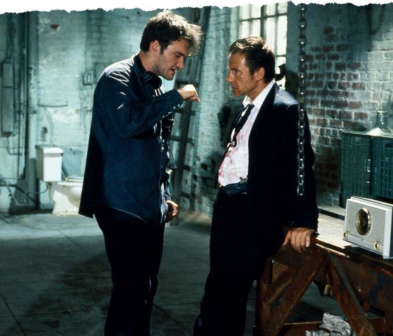 Happy birthday to Quentin Tarantino, seen here with Harvey Keitel on \"Reservoir Dogs\" (1992). 