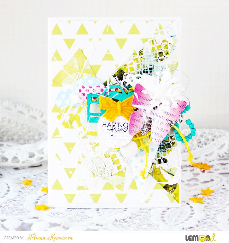 Lemon_Owl's tweet photo. Vivid #card by Tanya taniko with #lemonowl #scrapbooking paper http://t.co/lQVgs5CwR6 http://t.co/yPFoKmcBBr