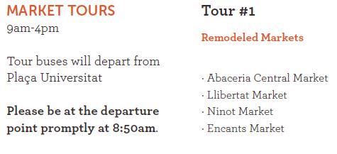 We will be at Tour #1 visiting, among others, <a href="/MLlibertat/">Mercat de la Llibertat</a> Market, one of our market refurbishments  #PublicMarkets15