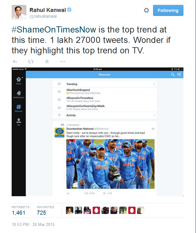manichejain's tweet photo. Dear @rahulkanwal Jinke Ghar Shishe k hote hai, wo dusro pe pathar nahi marte :p #ShameOnIndiaToday @mediacrooks http://t.co/c00UK0uvxS