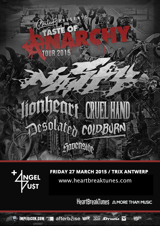 OTReport's tweet photo. @nastylc @LionheartCA @Cruelhandhc @DesolatedUK #AngelDust @coldburnhc @Havenside @TRIX_online w/ @HEARTBREAKTUNES http://t.co/68ClWzpBAm