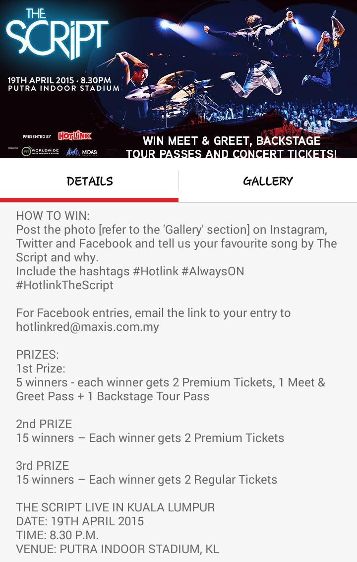 ScriptMalaysia's tweet image. [MALAYSIA] Want to WIN MEET &amp;amp; GREET passes to The Script live in KL? Heres how! #HotlinkTheScript #TheScriptNSWSTour