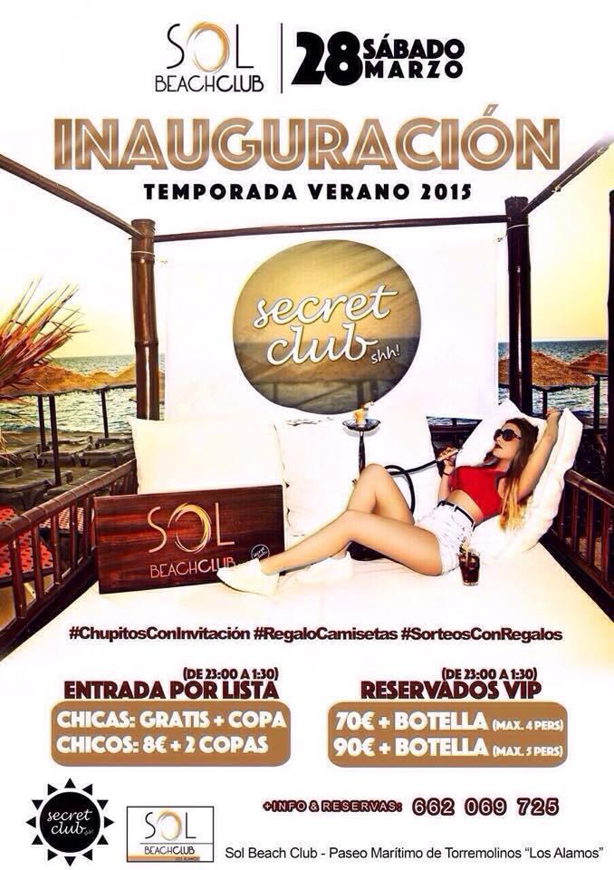 SecretClubShh's tweet photo. 🌟RT para el SORTEO DEL VIP🌟

ESTE SÁBADO
🔴INAUGURACIÓN SECRET🔴
☀️SOL BEACH CLUB☀️
🌴(LOS ÁLAMOS)🌴
👩Chicas:GRATIS+COPA. http://t.co/zSel76dbwI