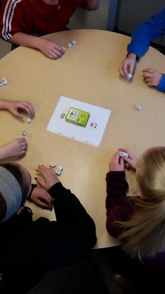 JakeDurnil's tweet photo. Creating stories using Story Cube game. http://t.co/HMrUVnHMkq