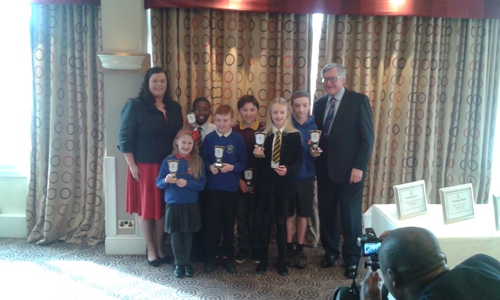 With young winners at #Inverness Hoteliers Association Primary School Menu Competition Lunch Awards #TasteScotland