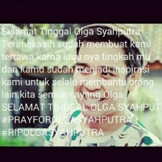 fitRIvo's tweet photo. selamat jalan olga saputra semoga amal ny di dunia  ditrima di sisi allah http://t.co/tXTkOZpmQt