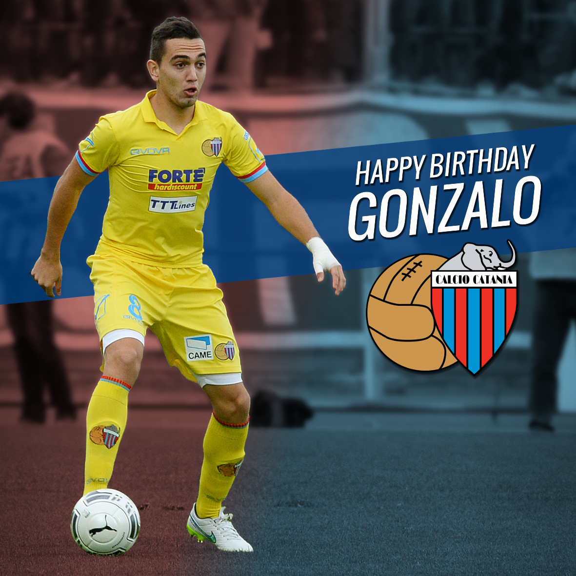 Tanti auguri a <a href="/gonza_escalante/">Gonzalo Escalante</a>: il numero 8 del Catania compie oggi 22 anni