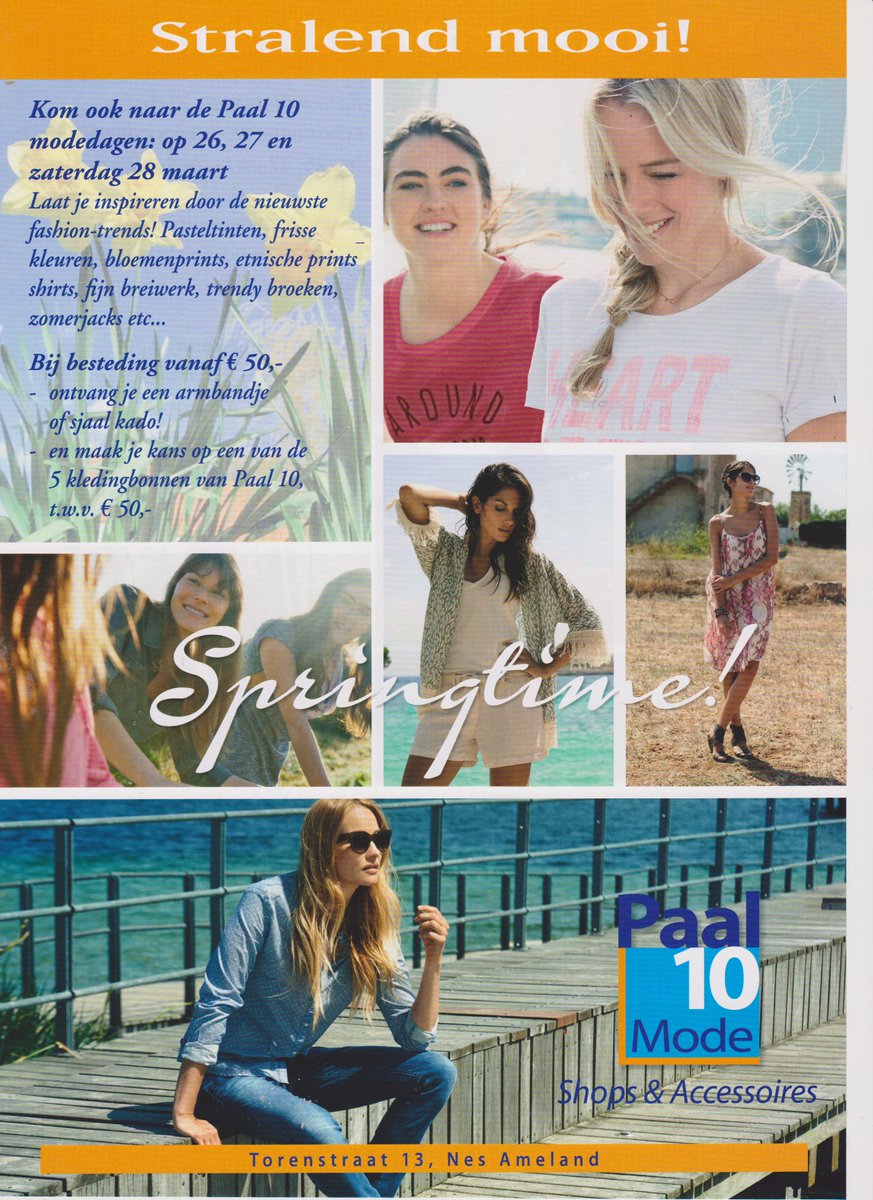 Paal10mode's tweet photo. Laat je inspireren door de nieuwste fashion-trends. Welkom bij onze speciale modedagen dit weekend.  #mode #ameland http://t.co/za9YTuz82I