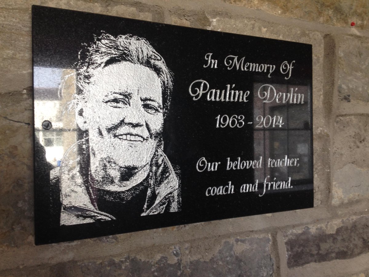StLouisMonaghan's tweet photo. Special thanks to the Coiste for organising this beautiful memorial plaque in memory of Ms Pauline Devlin. http://t.co/UuwKNb8k65