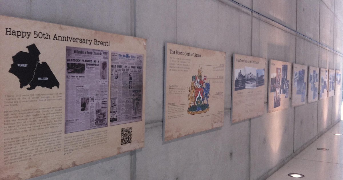 A sample of our latest work - stretched textile graphics at #Brent Museum and Archives
