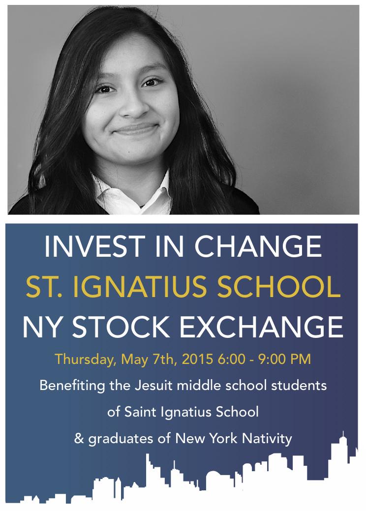 StIgnatiusBronx's tweet photo. Join us at the NYSE on May 7, 2015 for another exciting night to benefit our Jesuit-sponsored middle school! http://t.co/6CbxaNvAfk