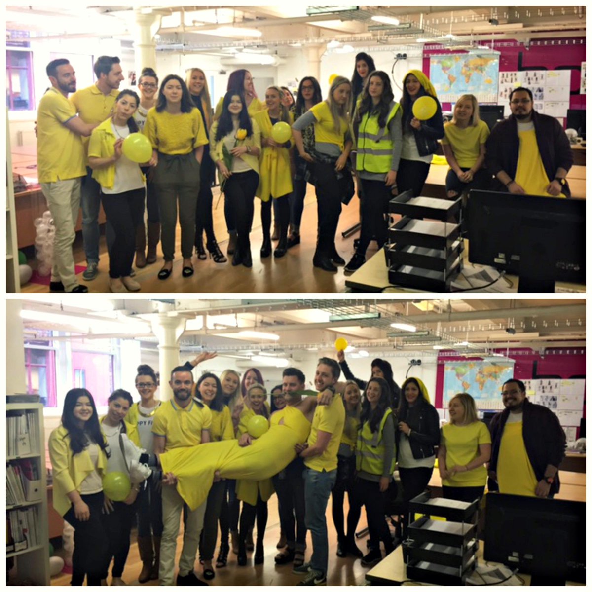 boohoo's tweet photo. Yellow vibes at boohoo HQ today! #wearyellowforseth http://t.co/85qWYKFZZS