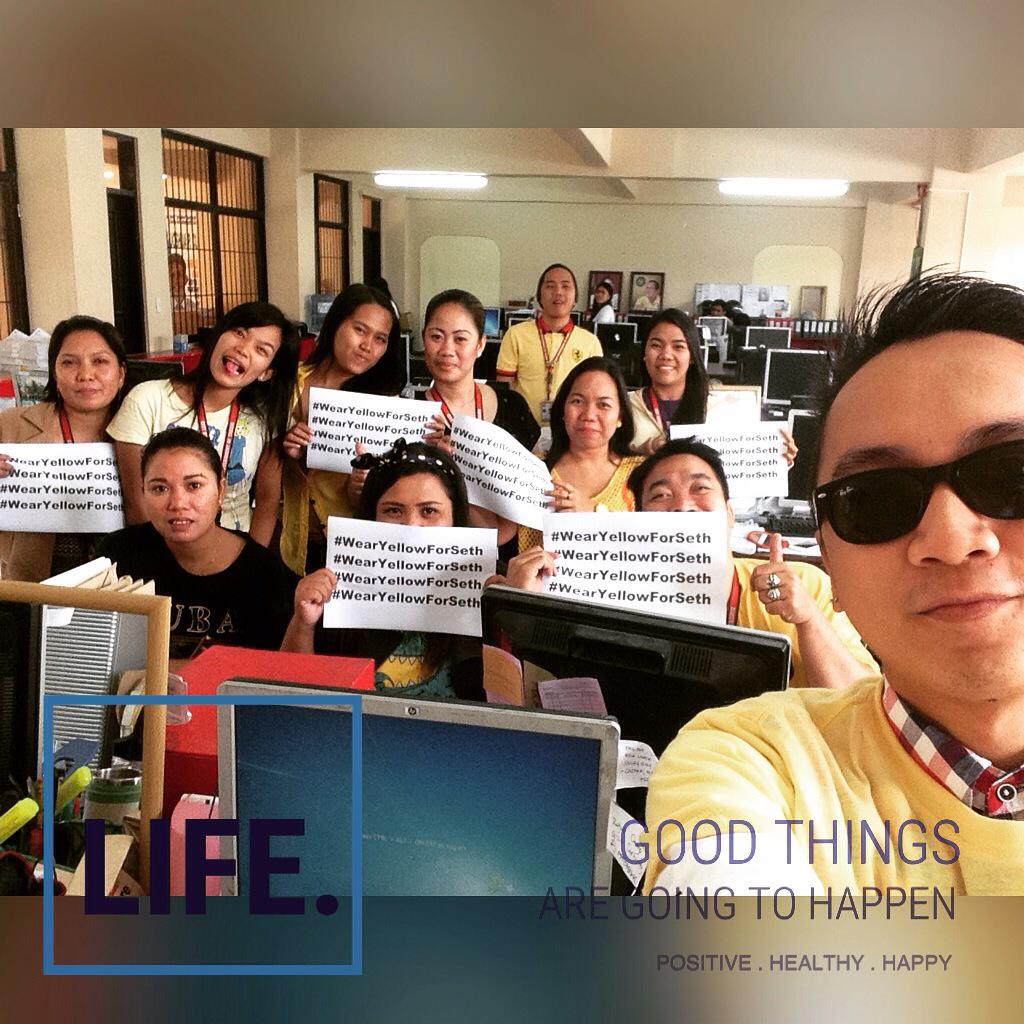 official_aruvin's tweet photo. @TheBubbleUK #wearyellowforseth #supportfromphilippines #ilovetaguig http://t.co/RYDNLEJuqo