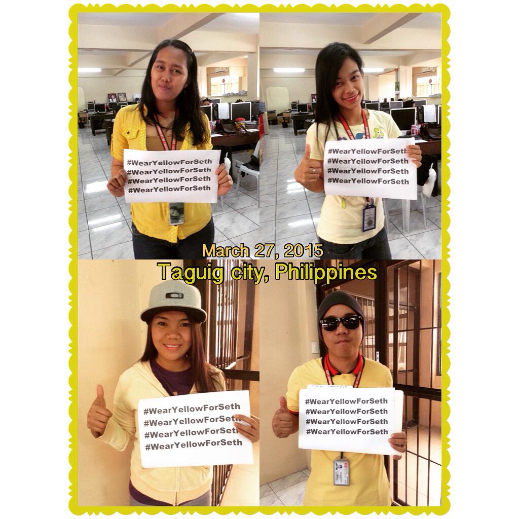 official_aruvin's tweet photo. @TheBubbleUK #wearyellowforseth #supportfromphilippines #ilovetaguig http://t.co/RYDNLEJuqo