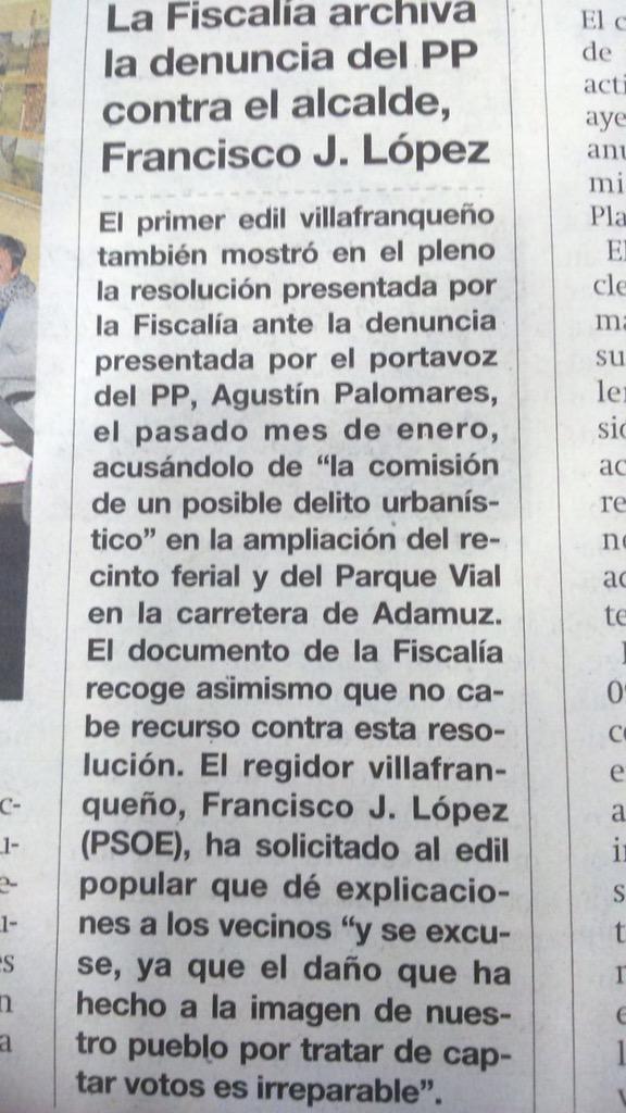 SergiouVep's tweet photo. Esto pasa cuando el PP de Villafranca solo da palos de ciego en busca de un puñado de votos #ZAS #LAJUSTICIAHABLA http://t.co/lwMJQ00xaL