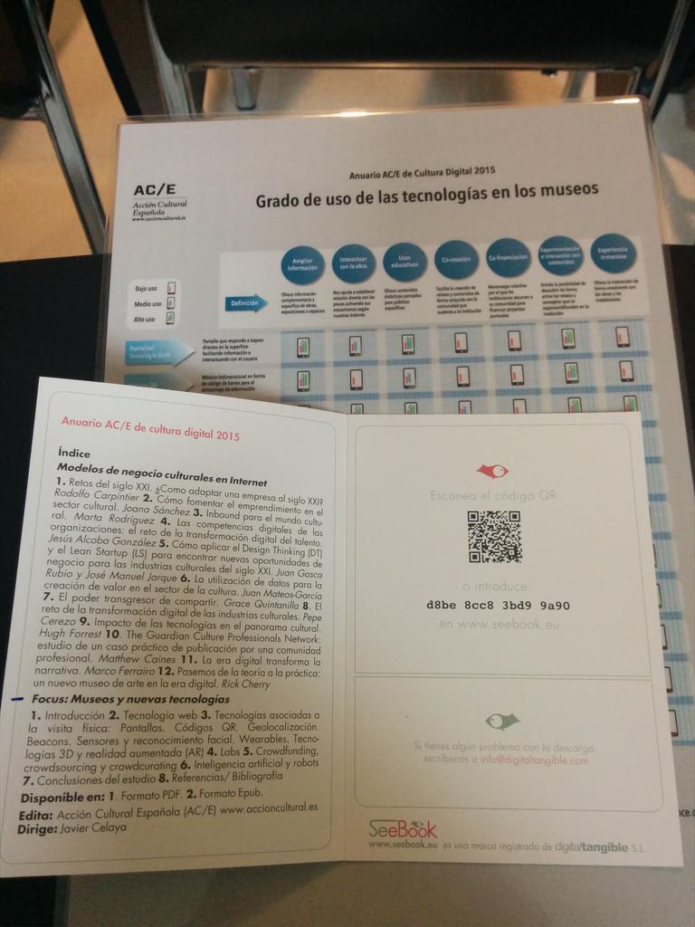 laura_eleon's tweet photo. Presentació anuari AC\E cultura digital @ACEcultura  avui al @MuseuNac_Cat #cultura #digital http://t.co/76TwHLHea4