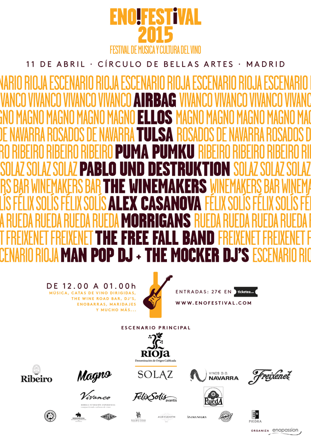 QueMeInviten's tweet photo. ¿Quieres ser uno de los #6invitados al #enoFestival en #Madrid? Sigue a @QueMeInviten y @enoFestival, haz RT y Suerte http://t.co/PA1jpha3TK