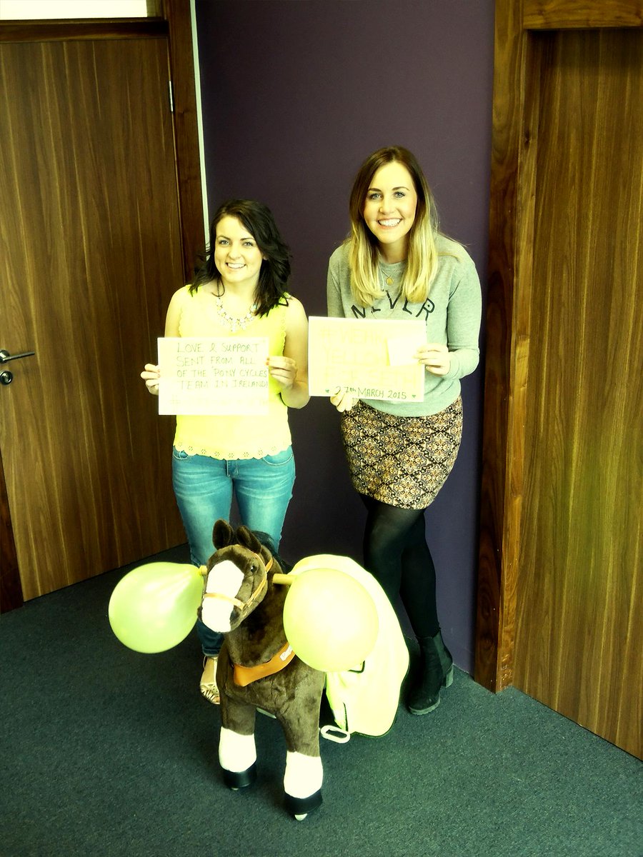 <a href="/PonyCycles1/">Pony Cycles</a>  team and Peri showing support for <a href="/ourheroseth/">ourlittleheroseth</a> #wearyellowforseth