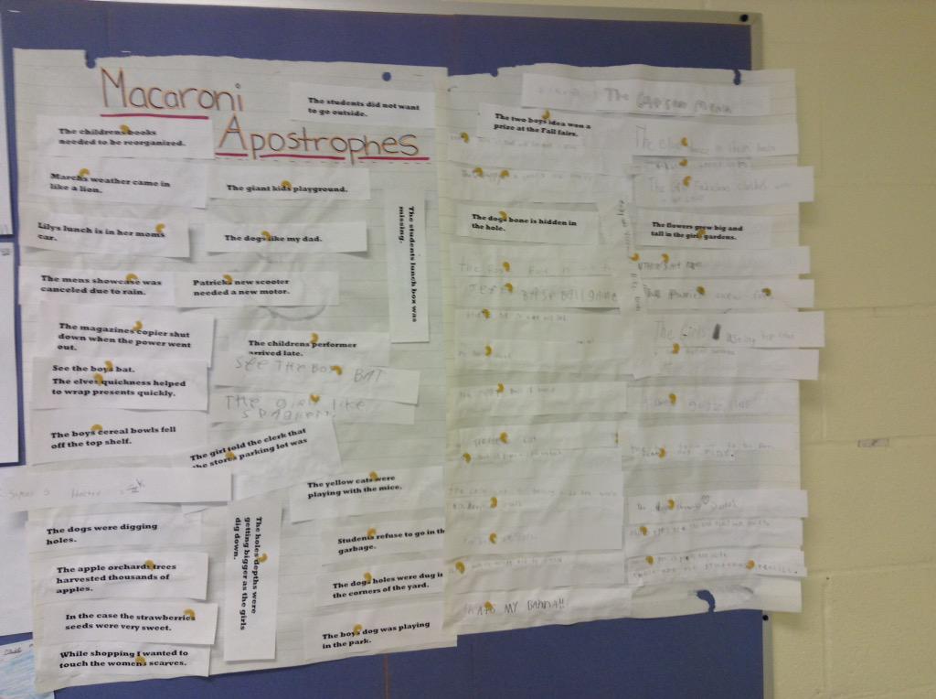 Macaroni apostrophes in grade 4/5!