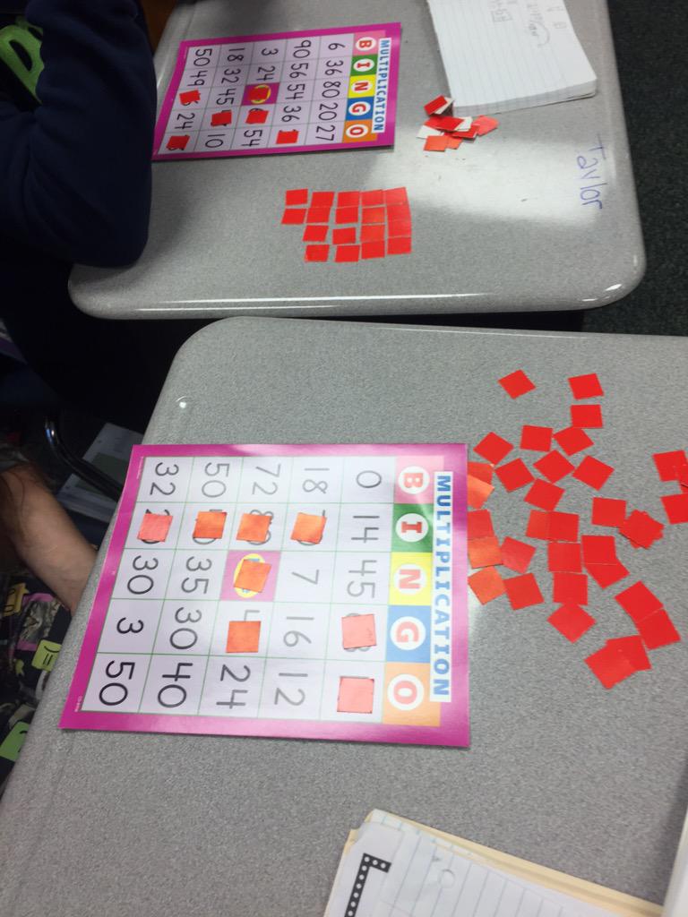 LineWifeAltman's tweet image. Quick Fire Friday = Multiplication Bingo! #5thGrade #mathskillz #LOMESLions
