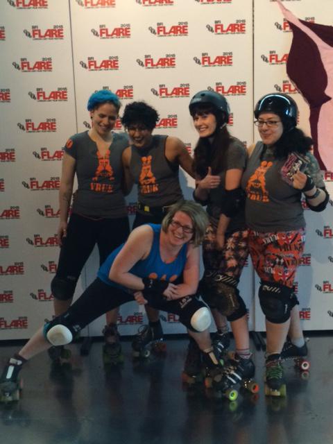 Roller derby team <a href="/vagineregime/">Vagine Regime</a> UK roll down to #BFIFlare for our screening of #InTheTurn!